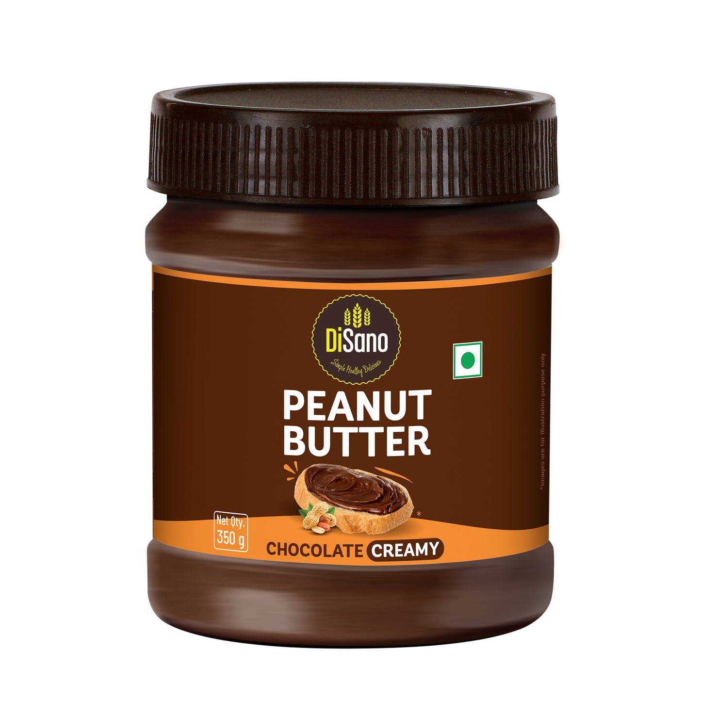 Chocolate Peanut Butter Creamy, 350g, 23g Protein & 6.4g Dietary Fibre, Tasty & Healthy Chocolate Spread for Breakfast & Snacks, Made with Premium Roasted Peanuts, Zero Cholesterol & Trans Fat