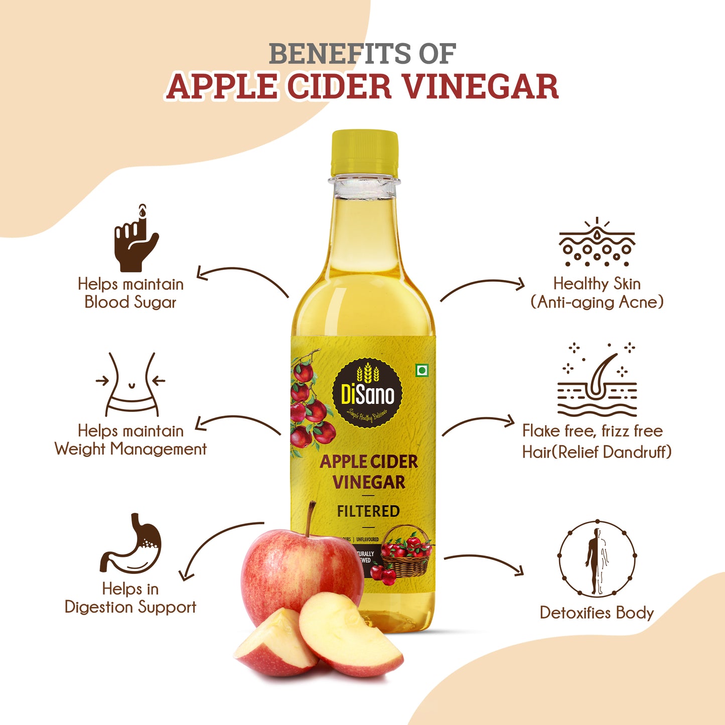 DiSano Apple Cider Vinegar Filtered 500 ml