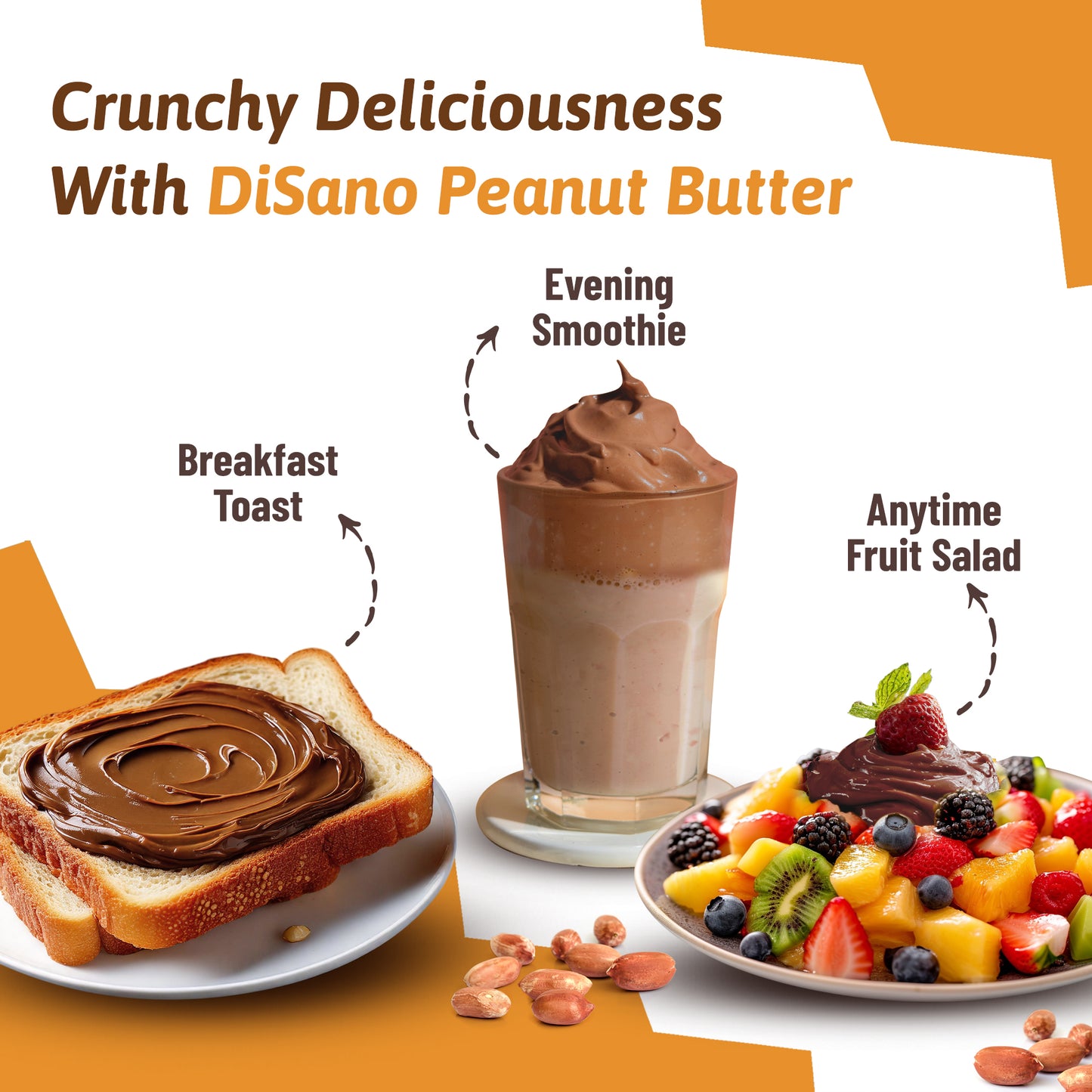 Chocolate Peanut Butter Crunchy, 350g, 23g Protein & 6.4g Dietary Fibre, Tasty & Healthy Chocolate Spread for Breakfast & Snacks, Made with Premium Roasted Peanuts, Zero Cholesterol & Trans Fat