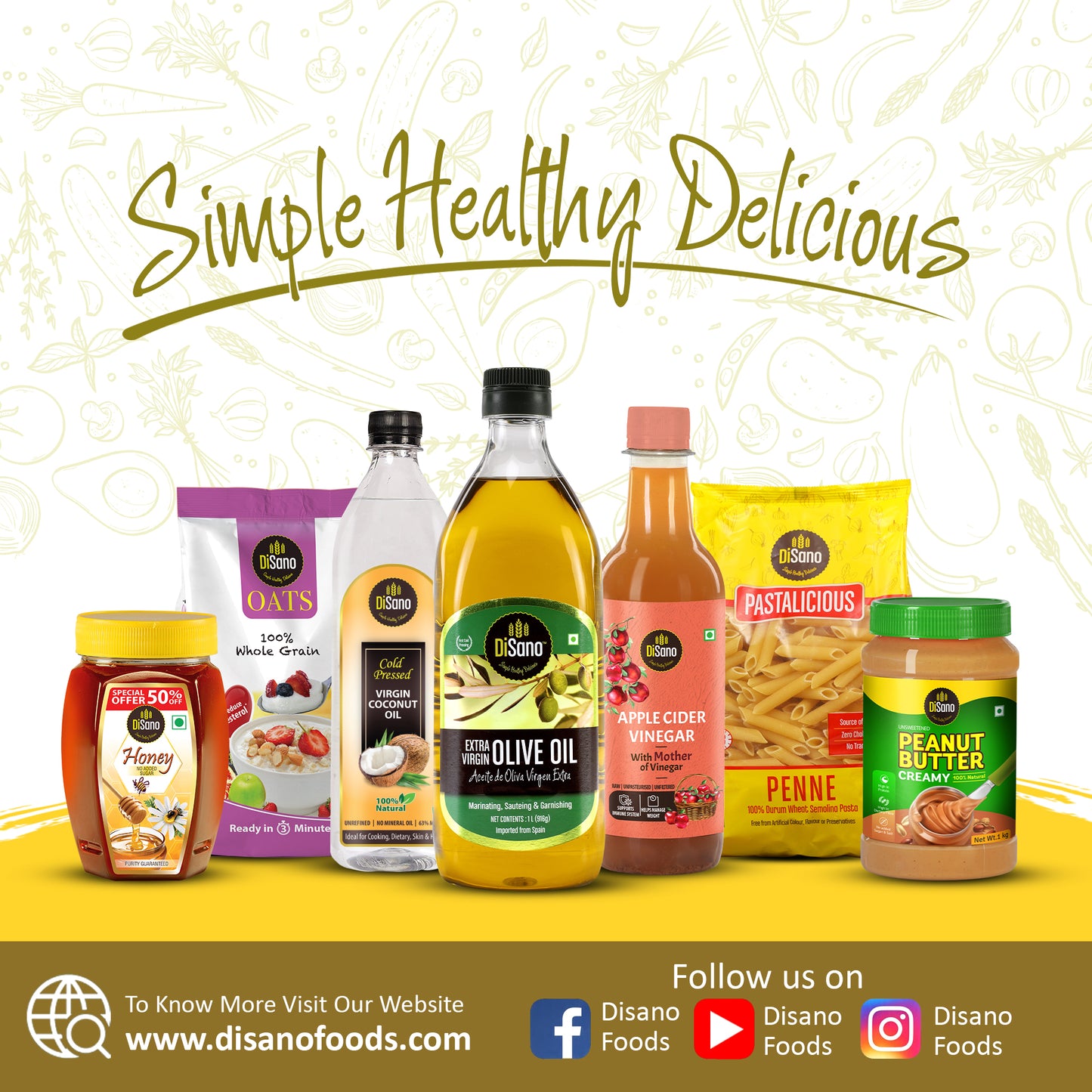 DiSano Pastalicious 100% Durum Wheat Spaghitti Pasta, 500g