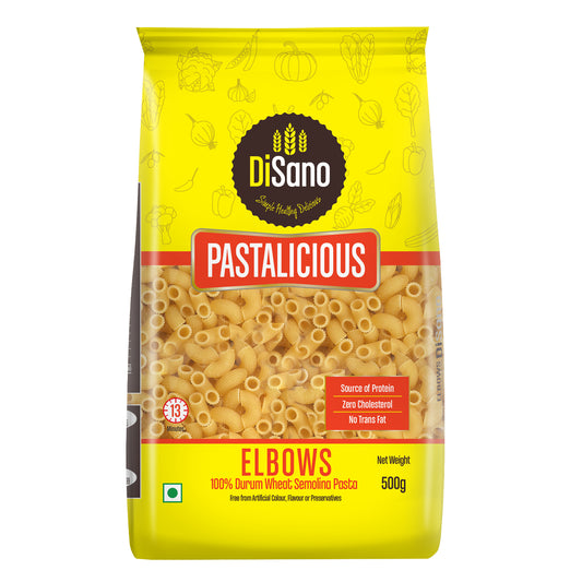 DiSano Pastalicious 100% Durum Wheat Macaroni Pasta, Elbows, 500g