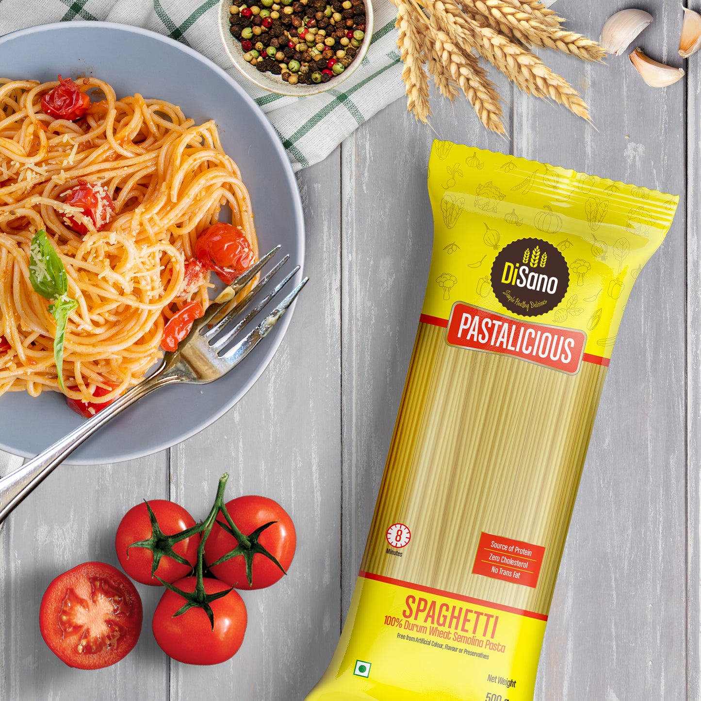 DiSano Pastalicious 100% Durum Wheat Spaghitti Pasta, 500g