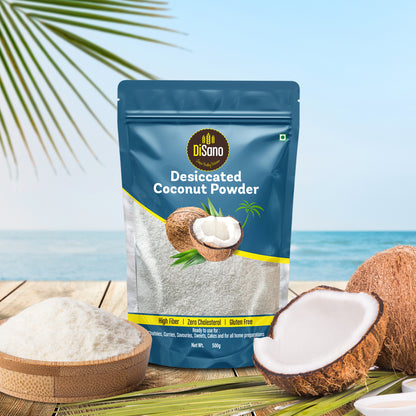 DiSano Desiccated Coconut Powder, No added Sugar or Flavour, 500g