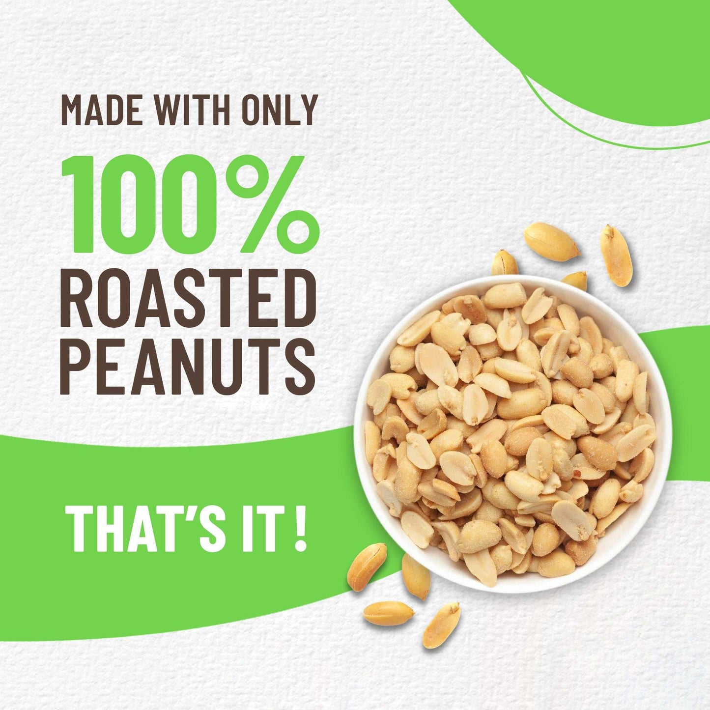 Natural Peanut Butter Creamy 1kg, Unsweetened, High Protein Peanut Butter, No Added Sugar or Salt, Vegan, Gluten-Free Nut Butter Spread, 100% Roasted Peanut Butter