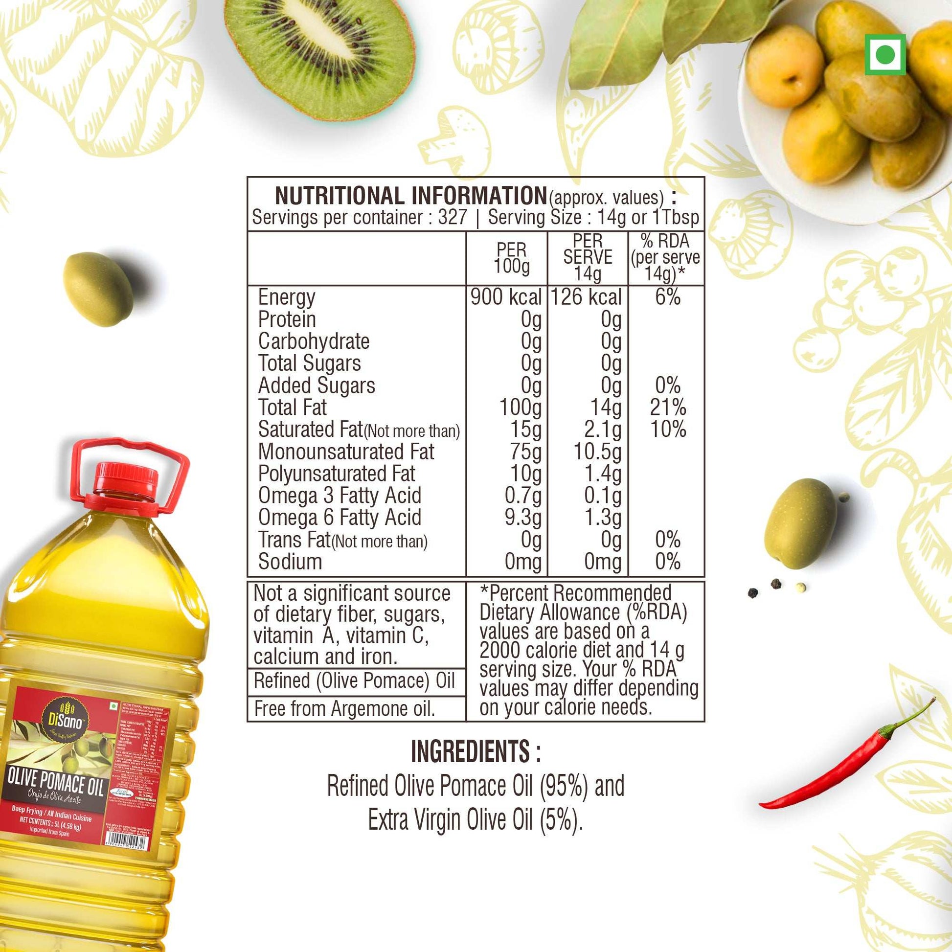 DiSano Olive Pomace OilÊ - 5 ltr Pet