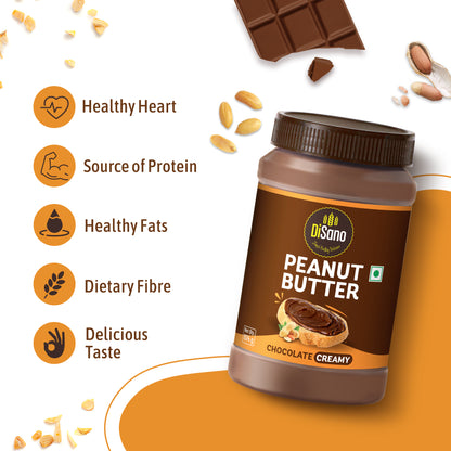 Chocolate Peanut Butter Creamy, 924g, 23g Protein & 6.4g Dietary Fibre, Tasty & Healthy Chocolate Spread for Breakfast & Snacks, Made with Premium Roasted Peanuts, Zero Cholesterol & Trans Fat