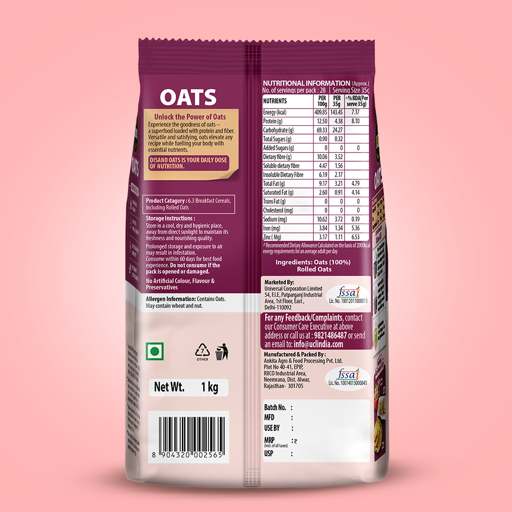 Oats - 100% Whole Grain