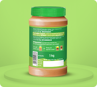 Natural Peanut Butter Crunchy 1Kg, Unsweetened, High Protein Peanut Butter, No Added Sugar Or Salt, Vegan, 100% Roasted Peanut Butter Roasted Peanut Butter