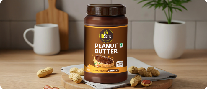 Chocolate Peanut Butter Creamy, 350g, 23g Protein & 6.4g Dietary Fibre, Tasty & Healthy Chocolate Spread for Breakfast & Snacks, Made with Premium Roasted Peanuts, Zero Cholesterol & Trans Fat