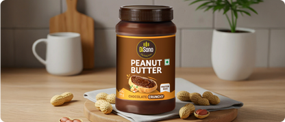 Chocolate Peanut Butter Creamy, 350g, 23g Protein & 6.4g Dietary Fibre, Tasty & Healthy Chocolate Spread for Breakfast & Snacks, Made with Premium Roasted Peanuts, Zero Cholesterol & Trans Fat