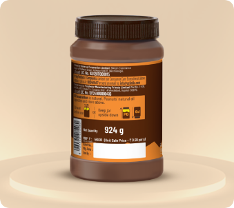 Chocolate Peanut Butter Creamy, 350g, 23g Protein & 6.4g Dietary Fibre, Tasty & Healthy Chocolate Spread for Breakfast & Snacks, Made with Premium Roasted Peanuts, Zero Cholesterol & Trans Fat